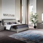 Alf Italia Iris CK Bed with wooden headboard room view