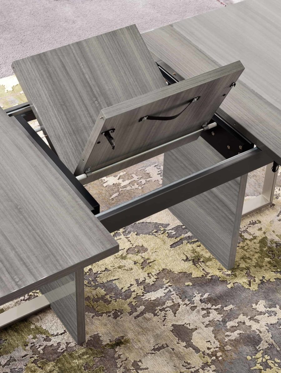 Alf Italia Iris dining table top expansion view