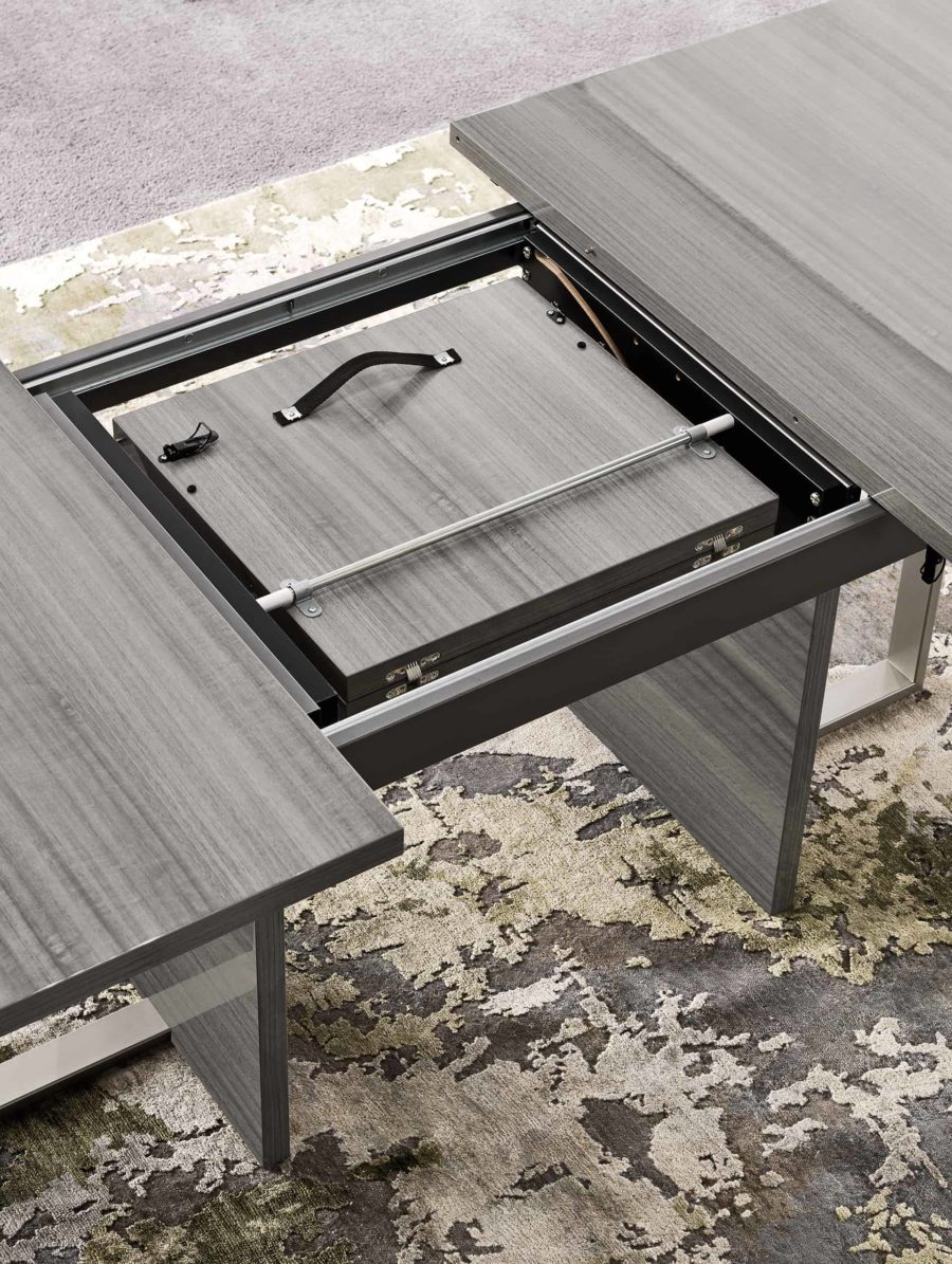 Alf Italia Iris dining table top expansion view