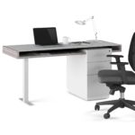 BDI 6241 Duo Desk with File storage grey