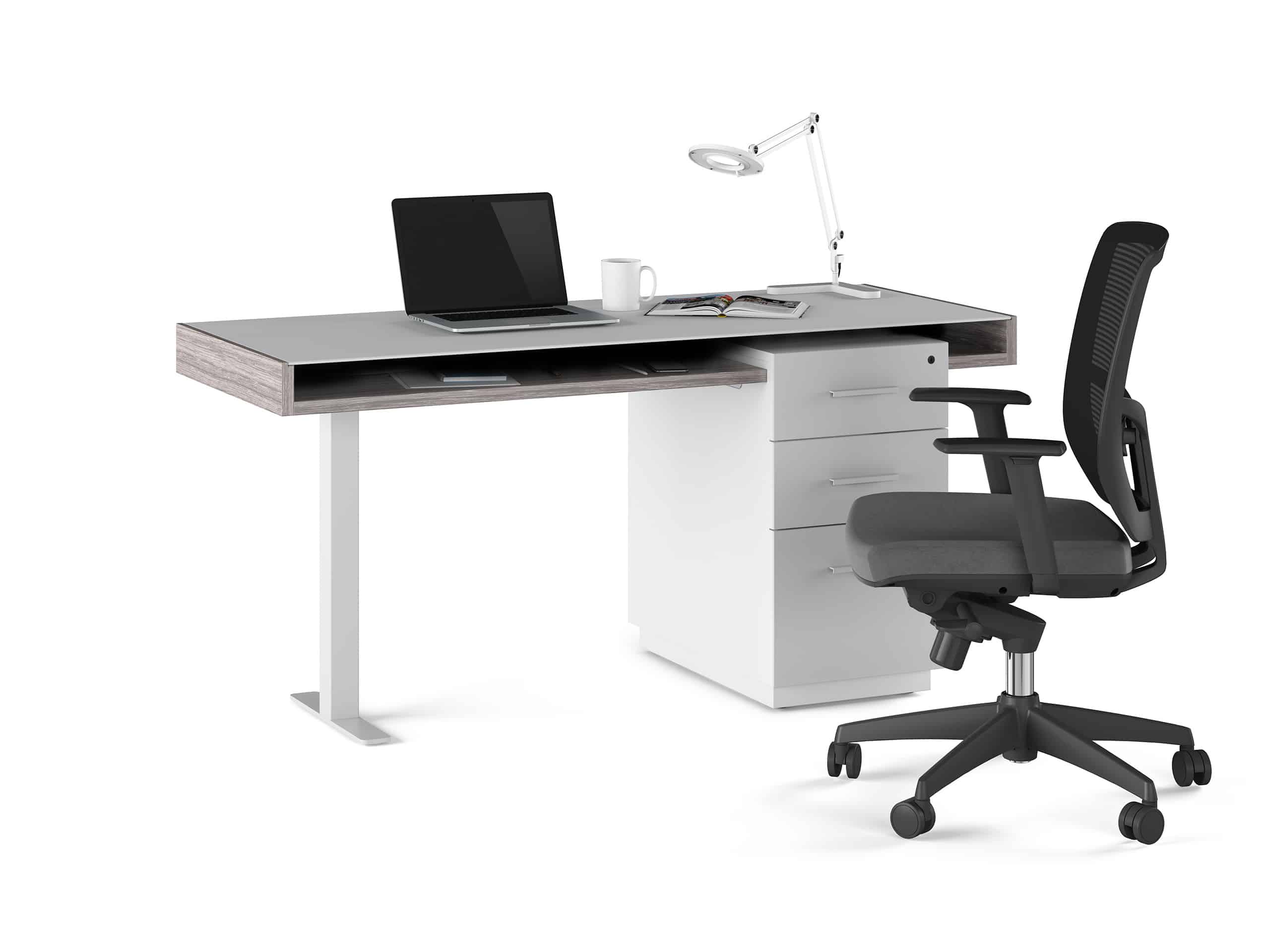 BDI Duo 6241 Office Desk Grey - Furnitalia | Contemporary Italian Furniture  Showroom