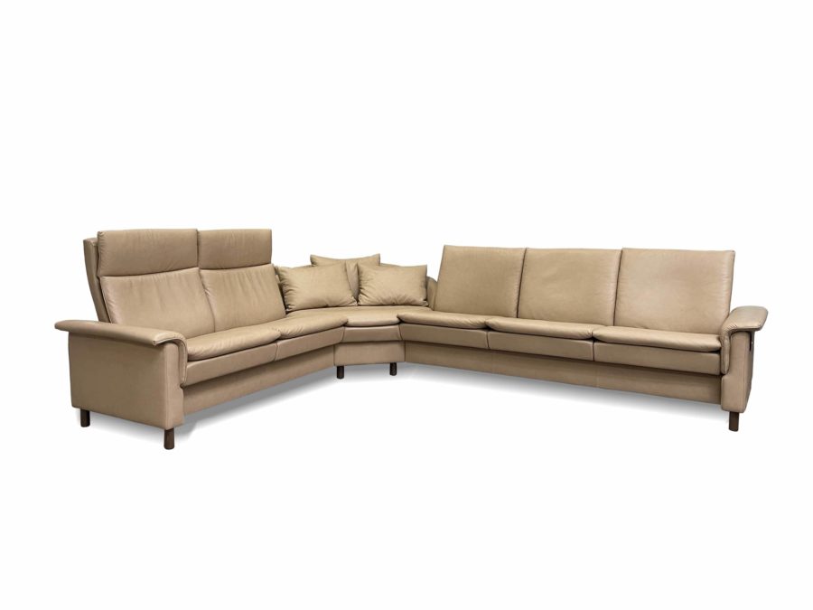 Stressless Aurora Sectional Sand - on white background