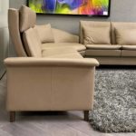 Stressless Aurora Sectional Sand - side view 2