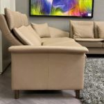 Stressless Aurora Sectional Sand - side view reclined