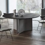 Bontempi - Magnum Round Table with Charcoal Oak top