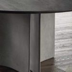 Bontempi - Magnum Round Table with Charcoal Oak top - closeup