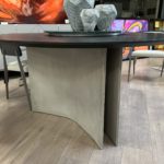 Bontempi - Magnum Round Table with Charcoal Oak and Lazy Susan - showroom view 2