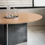 Bontempi - Magnum Round Table with Natural Oak Top