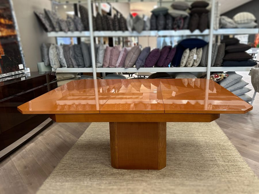 Nicole Miller Central Park Dining Table showroom view - extended
