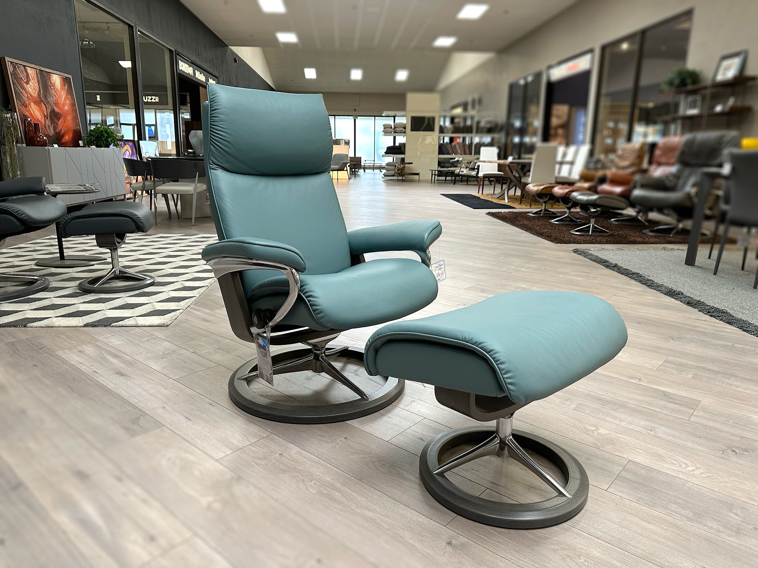 Stressless® Aura Signature S Paloma Aqua Green - Furnitalia | Contemporary  Italian Furniture Showroom