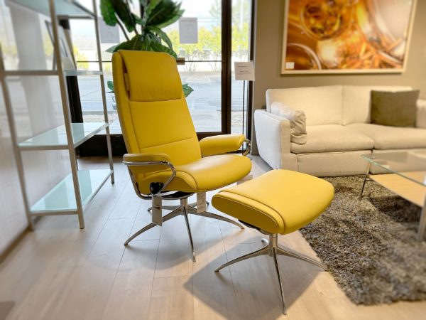 Stressless Paris Star Base High Back in Batick Mimosa leather