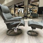 Stressless View Signature Base Large Paloma Metal Grey - side view