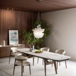 Calligaris Abrey rectangular dining table with marble top cs4127-FS_P15L_P87W_cs2041_SLS_cs7255 side view