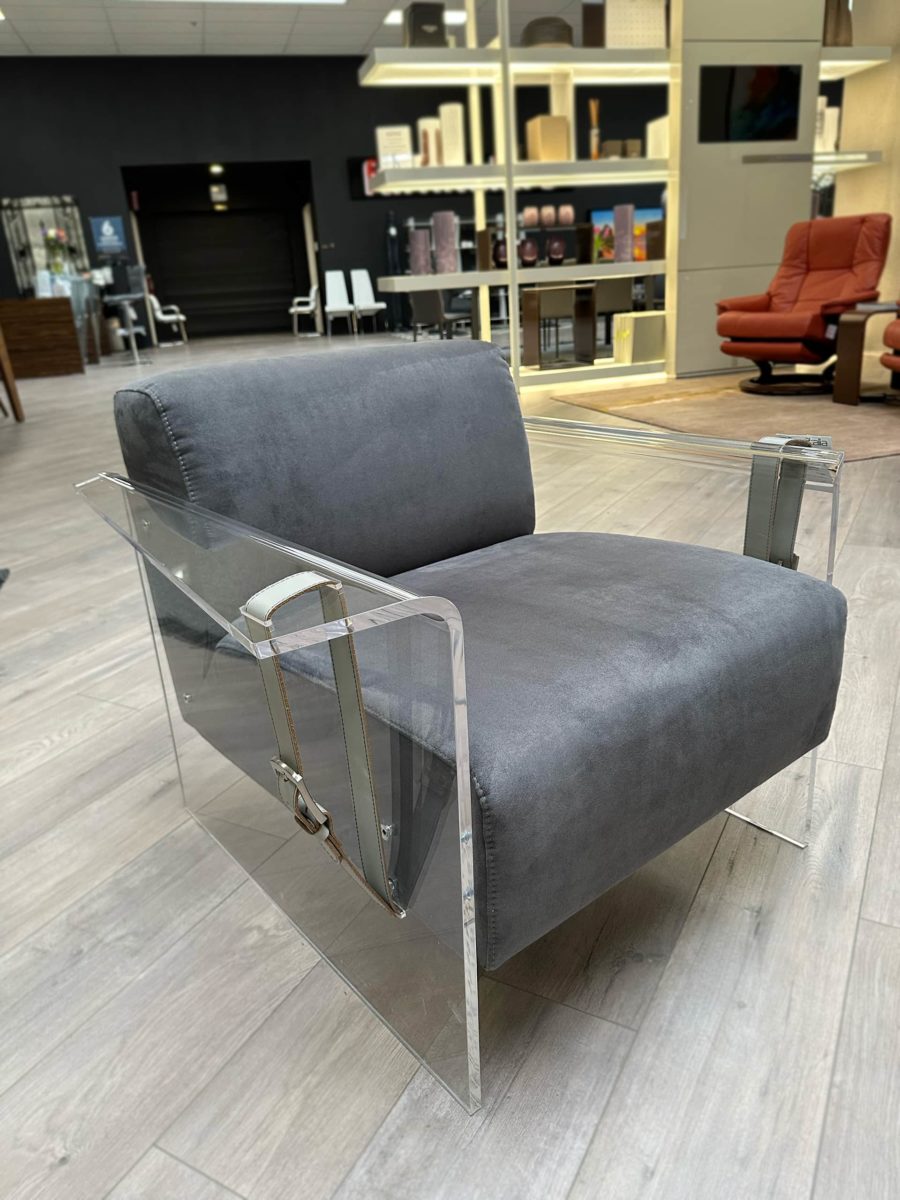 Bontempi Aqua Armchair Dark Grey Stitch 4