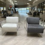 Bontempi Aqua Armchair Grey and Dark Grey Stitch