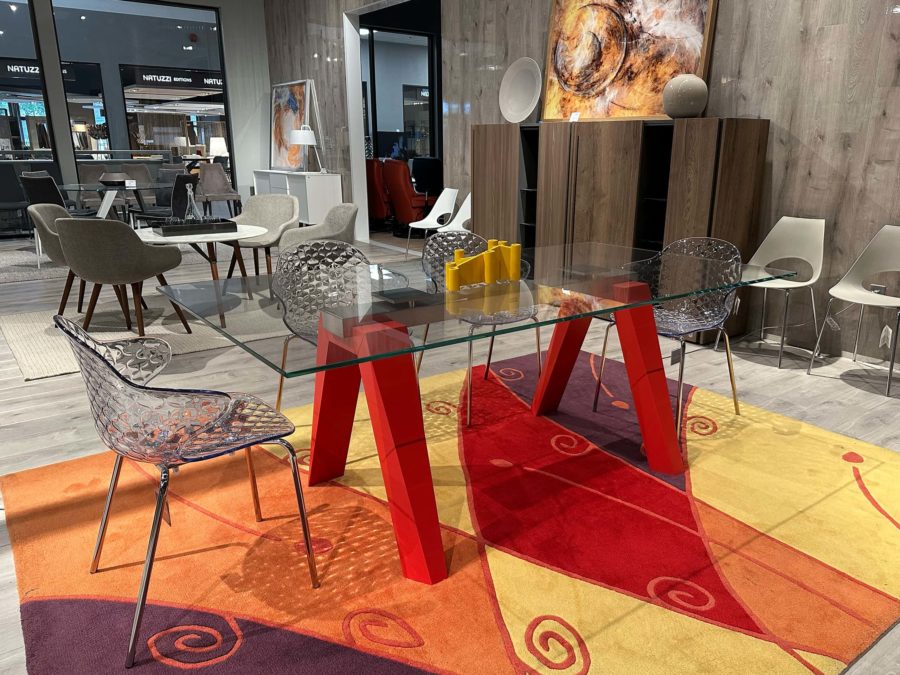 Bontempi Aron Dining Table Red 2