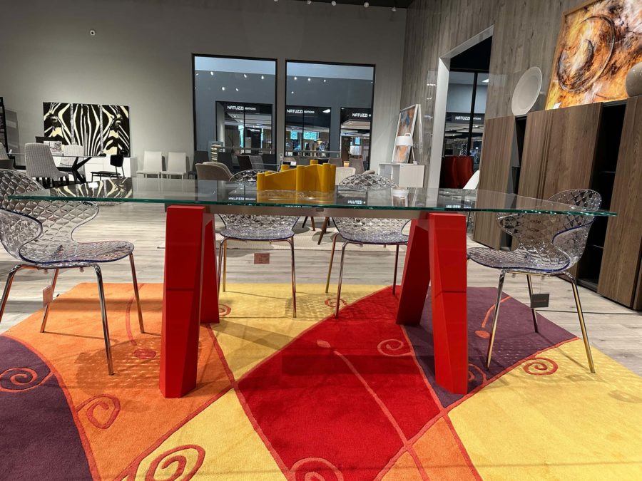 Bontempi Aron Dining Table Red 4