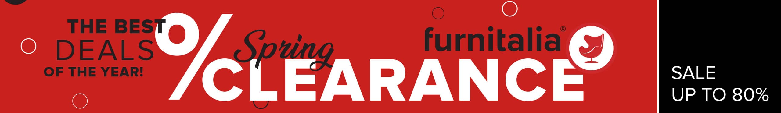 Furnitalia showroom clearance sale banner