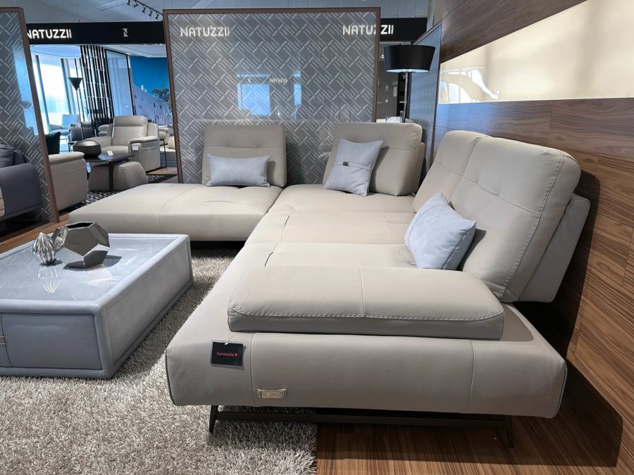 Estro Milano Manhattan 4pc Sectional Light Grey 5