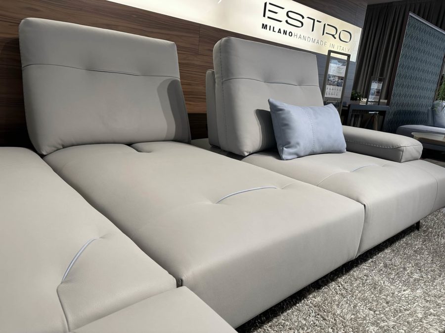 Estro Milano Manhattan 4pc Sectional Light Grey 6