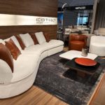 Estro Milano Vela 3pc Sectional White and Emma Armchairs