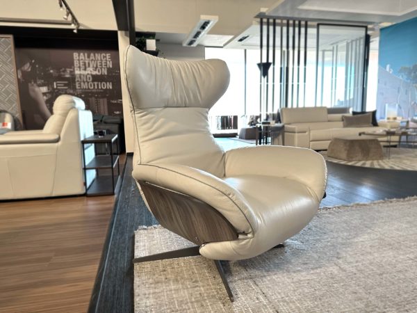 Natuzzi Italia Ilia Reclining Armchair Cold White