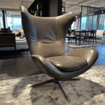 Natuzzi Italia Note Swivel Chair Dark Brown