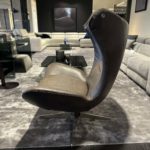 Natuzzi Italia Note Swivel Chair Dark Brown 3