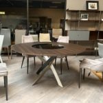 Bontempi Barone Round Dining Table Ring Spessart Oak