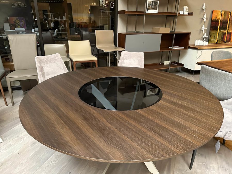 Bontempi Barone Round Dining Table Ring Spessart Oak 3