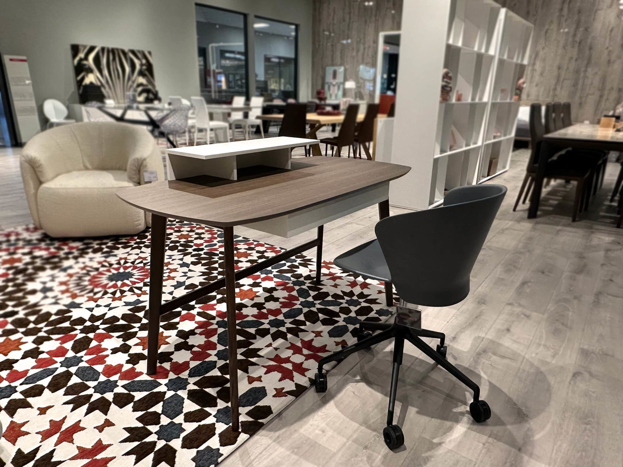 Calligaris Match Desk Smoke Wood Furnitalia Contemporary Italian