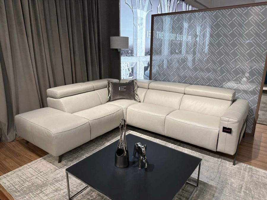 Estro Milano Claire R Sectional Pearl Grey 3