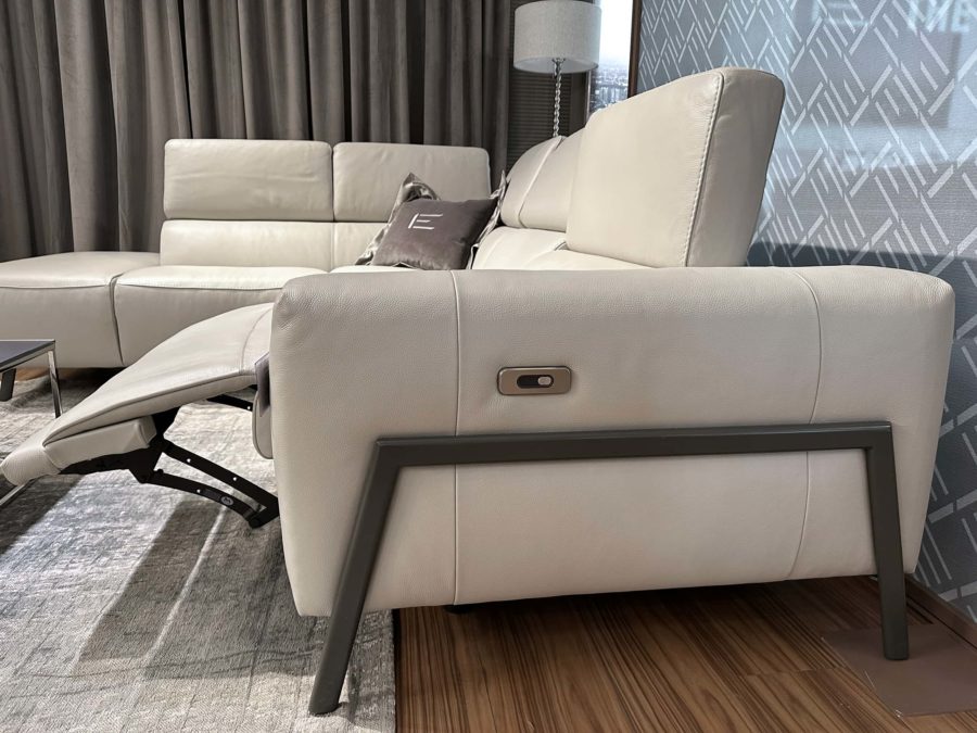 Estro Milano Claire R Sectional Pearl Grey 5