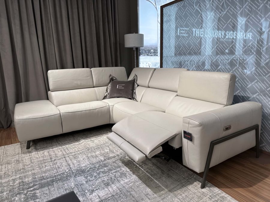 Estro Milano Claire R Sectional Pearl Grey 6