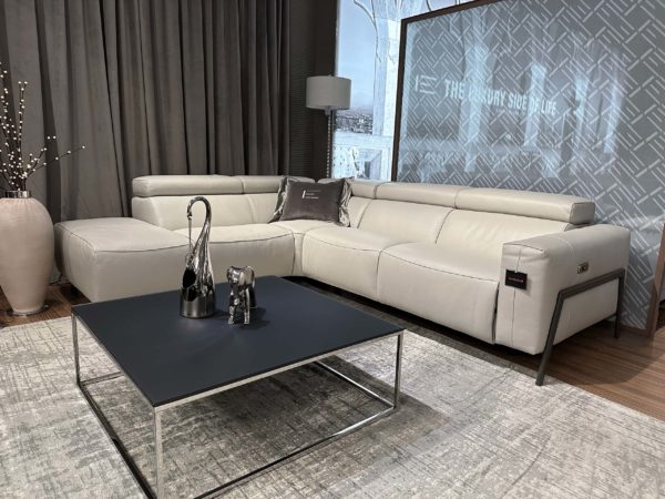 Estro Milano Claire R Sectional Pearl Grey