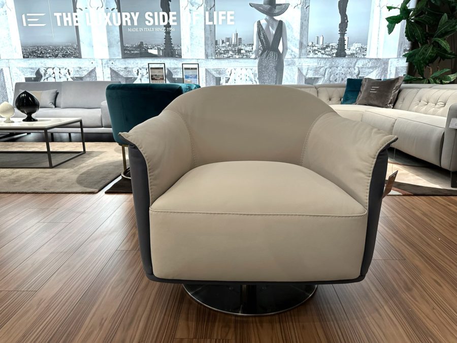 Estro Milano Kay Swivel Chair Pearl 2