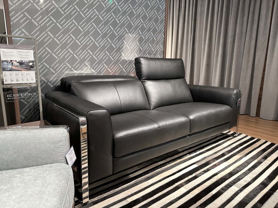 Estro Milano Montecarlo Loveseat Black 4