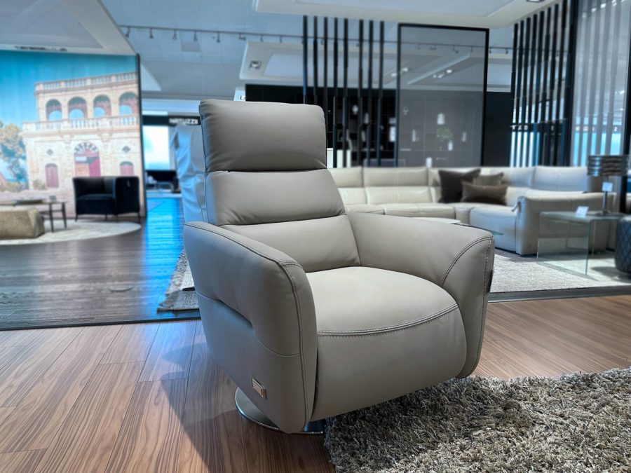 Estro Milano Norma Power Recliner Turtledove