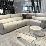 Natuzzi Italia Galaxy 4pc Sectional light grey