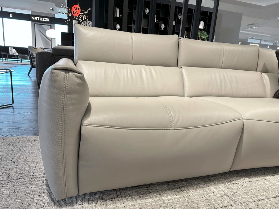 Natuzzi Italia Galaxy 4pc Sectional light grey 4