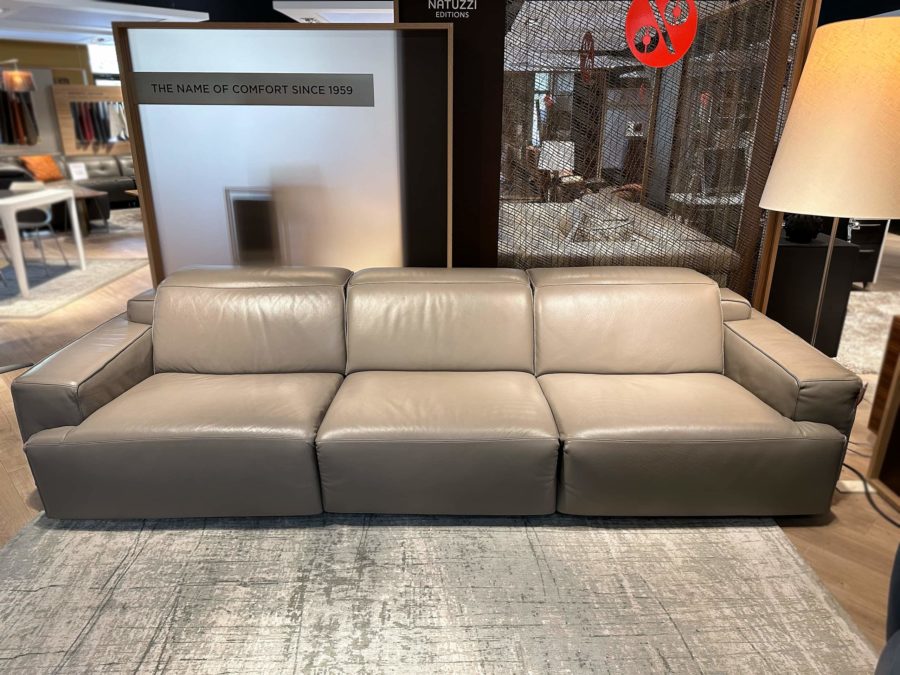 Natuzzi Italia Iago 3pc Power Sofa Grey 2