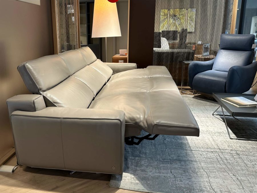 Natuzzi Italia Iago 3pc Power Sofa Grey 6