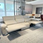 Natuzzi Italia Iago 3pc Power Sofa Light Grey 4