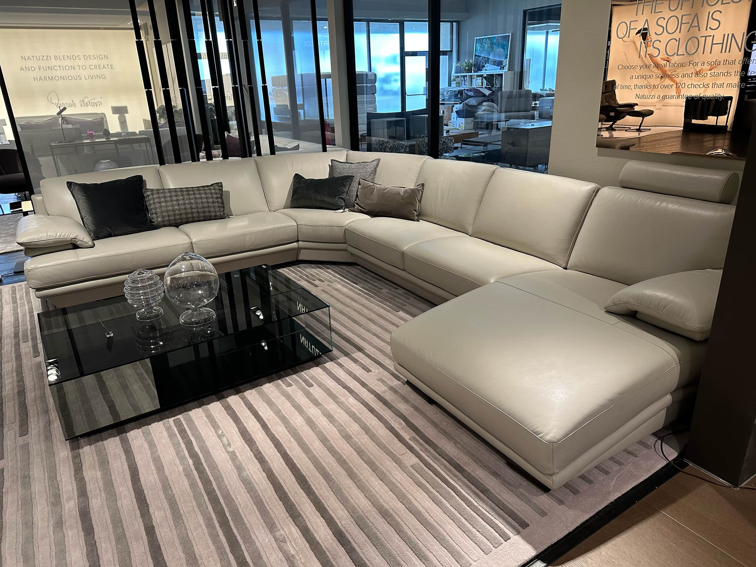 Natuzzi Italia Plaza 5pc Sectional Furnitalia Contemporary Italian