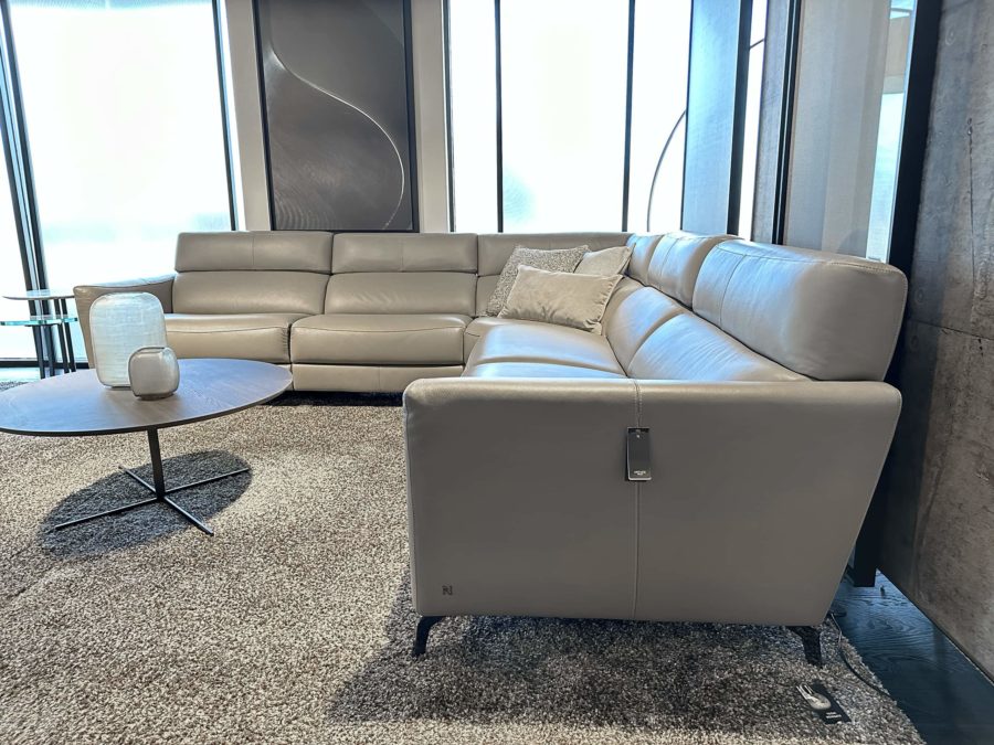 Natuzzi Italia Stan 5pc Sectional Grey 2