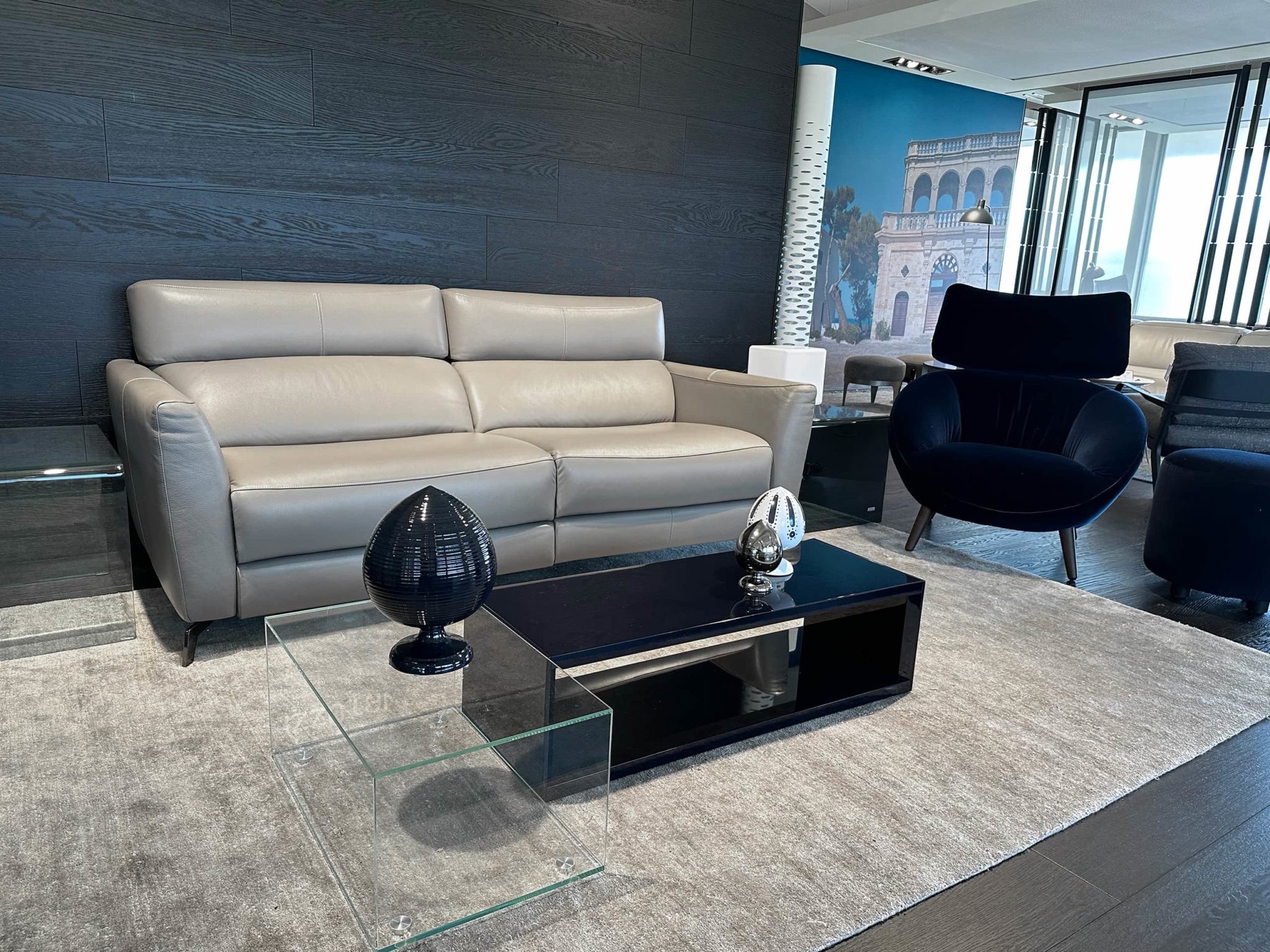 Natuzzi Italia Stan Sofa Grey Furnitalia Contemporary Italian
