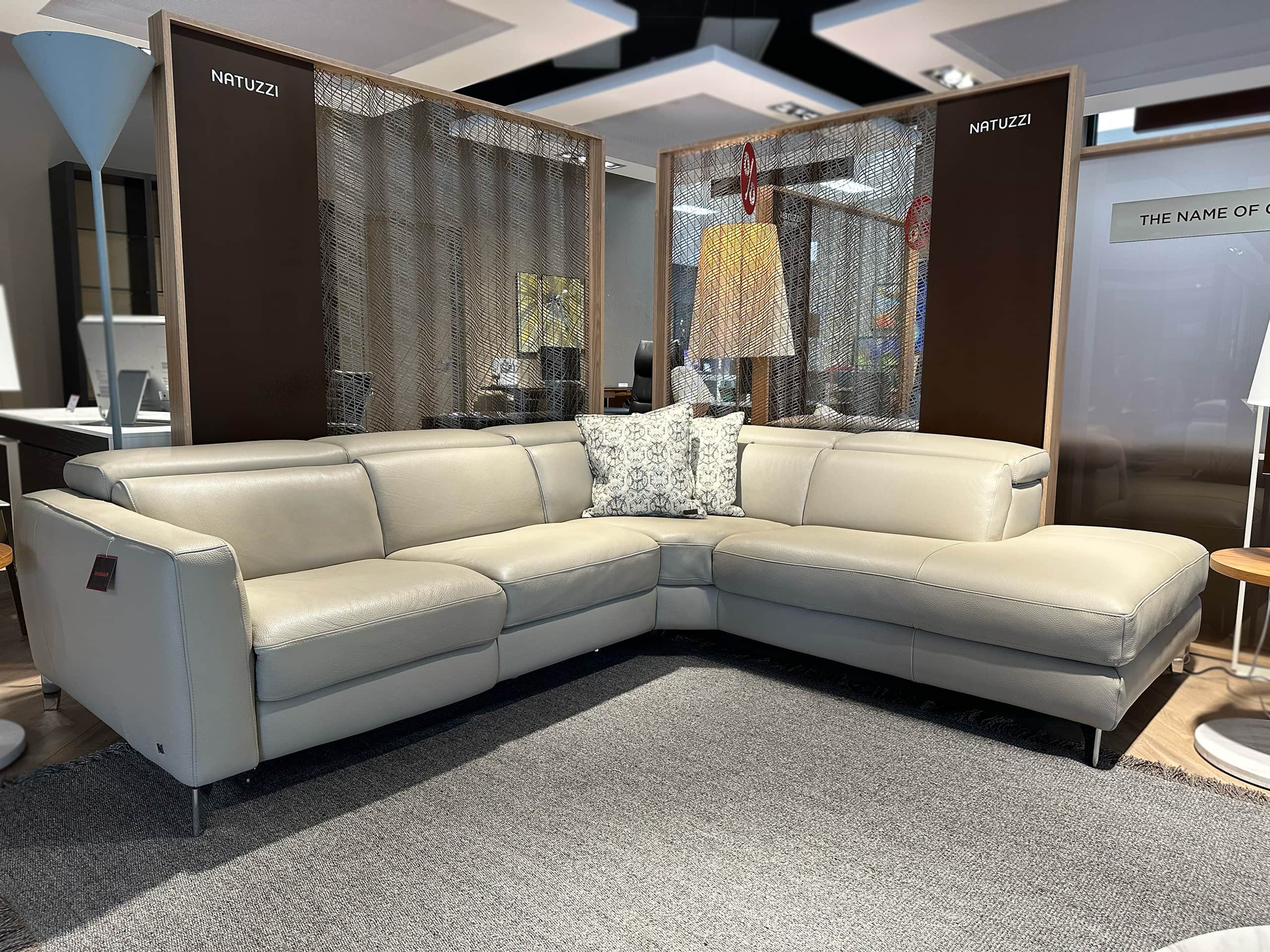 Natuzzi Italia Volo LAF 2pc Sectional Grey Furnitalia Contemporary