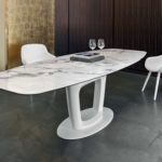 Calligaris Orbital table CS4064 white marble