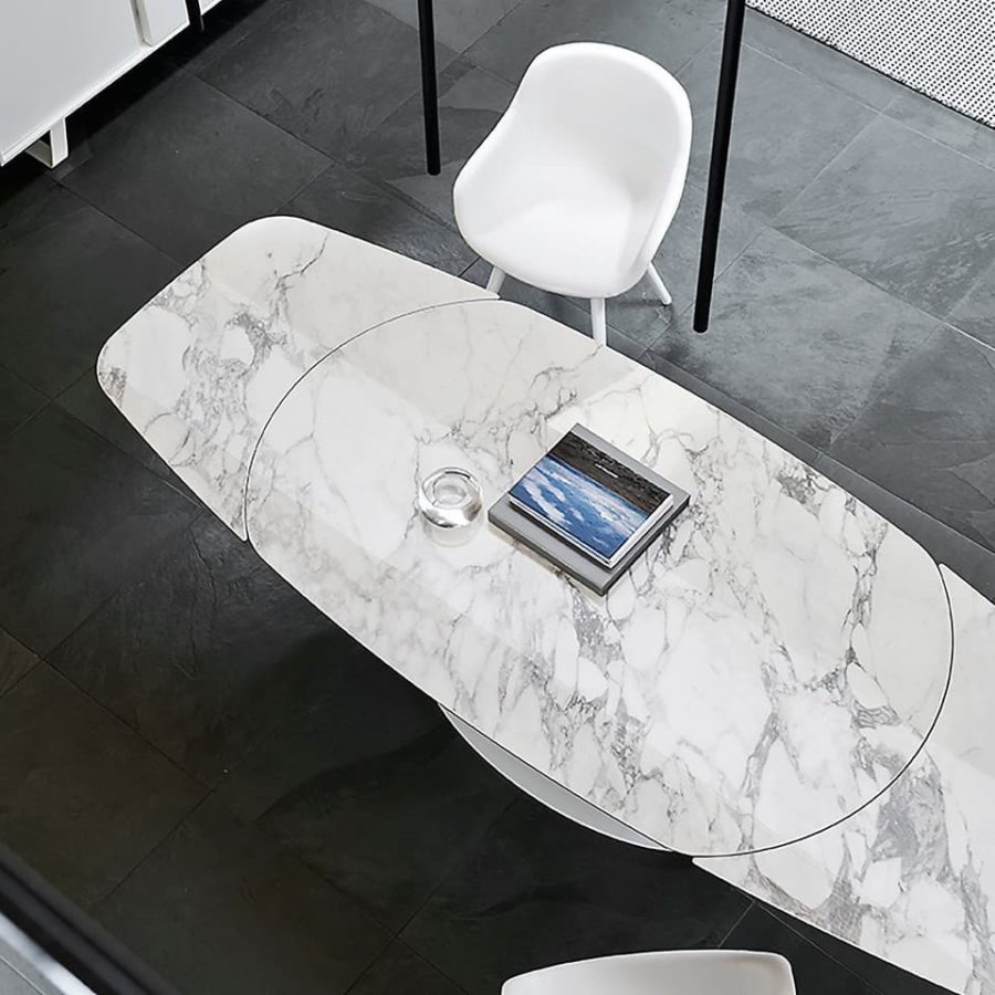 Calligaris Orbital table CS4064 white marble