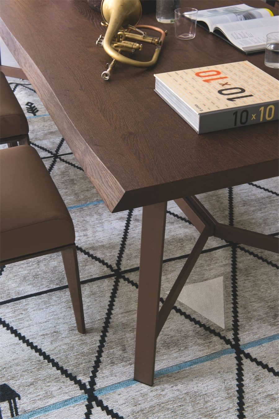 Calligaris Status CS4090 Dining Table Dark Oak